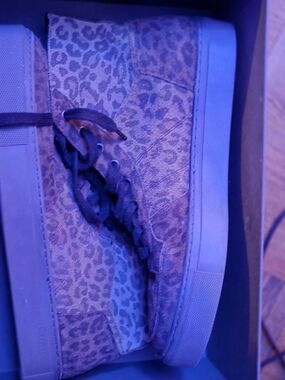 ALL SAINTS Suede Leopard Print High-Top Sneakers - Brown And Black/leopard